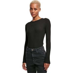 Urban classics Дамско боди с дълъг ръкав URBAN CLASSICS - Rib - TB5444 - BLACK