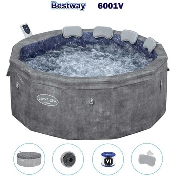Bestway Надуваемо джакузи Bestway 6001V Carrara Smart AirJet 6, 170x65 см (6001V Carrara Smart AirJet 6)