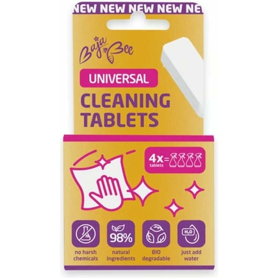 BajaBee, ECO univerzálne čistiace tablety 4 ks, pomaranč