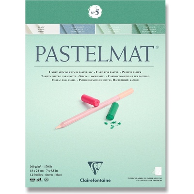 Clairefontaine Blok Pastelmat No.5 18 x 24cm 12 listů 360 g