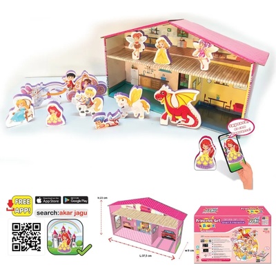 Jagu Комплект говорещи играчки Jagu - Принцеса и къща, 12 части (91-488)
