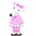 Orange Tree Toys Дървен пъзел Orange Tree Toys - Розово мишле, 4 части (OTT06102)