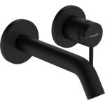 Hansgrohe Tecturis S - Смесител за мивка за вграждане, с изпразнител, за двуотворен монтаж, EcoSmart, черен мат 73350670 (73350670)