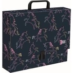 Unipapel Cardboard briefcase for snap St. Right Dream Unicorn A4 mix Unipap