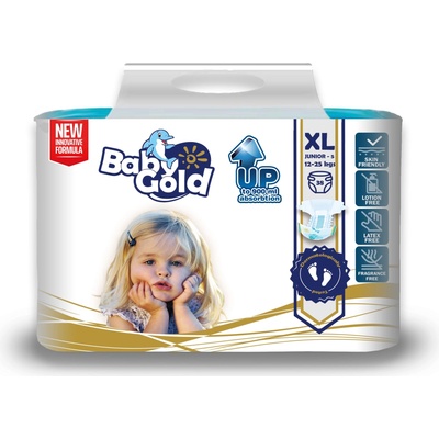 Baby Gold Бебешки златни панталони XL 12-25kg Junior 5 (38бр. ) (553029)