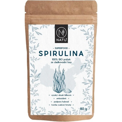 Natu Spirulina BIO prášok 80 g