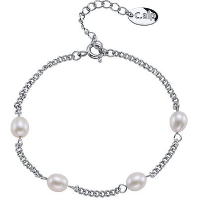CRYSTalp Elegantný oceľový náramok s perlami Tide Pearl 22243.E