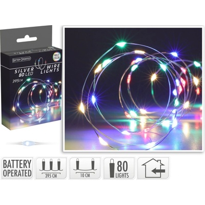Mondex Světelný LED řetěz CAP 395 cm barevný