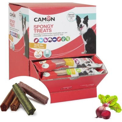 Camon Dental Dog Spongy Treats Tyčinka bataty kura a červená repa 28 g