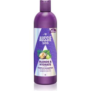 Aussie SOS Blonde & Hydrate лилав тониращ шампоан за руса коса 500ml