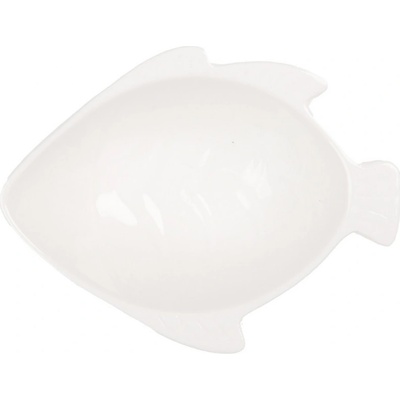 Clayre & Eef Malá bílá mistička ve tvaru rybky Fish Bowl 12 x 9 x 4 cm 75 ml