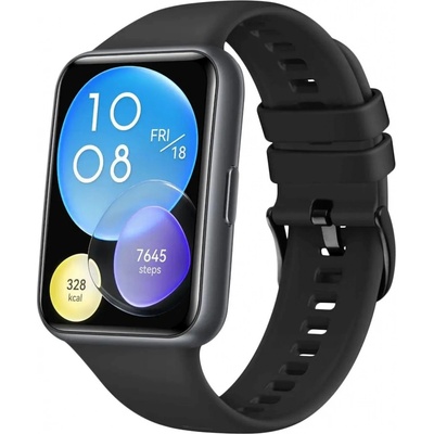 FIXED Silicone Strap pro Huawei Watch FIT2, černý FIXSSTB-1055-BK – Zboží Živě