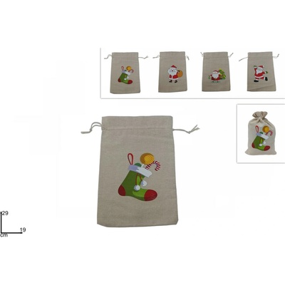 MAKRO Vrecko vianočné juta 19x29 cm rôzne druhy