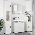 vidaXL Комплект мебели за баня 5 бр. Бял гланц 61 x 35 x 64 см (3392987)