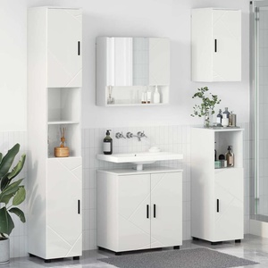 vidaXL Комплект мебели за баня 5 бр. Бял гланц 61 x 35 x 64 см (3392987)