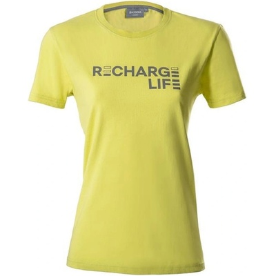 DÁMSKÉ TRIČKO ŠKODA iV RECHARGE LIFE limetkově zelené