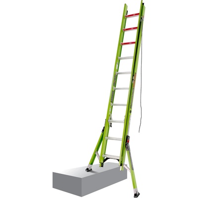 Little Giant Ladder Телескопична стълба от фибростъкло Little Giant SUMOSTANCE 20', 2x10 стъпала и стабилизатори (17220EN)