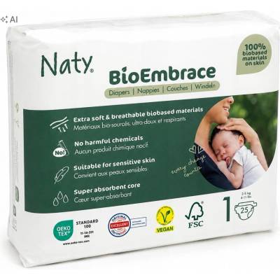 Naty Bioembrace Newborn 2-5 kg 25 ks
