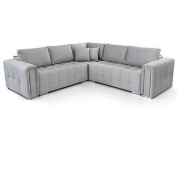 Мебели КАМБО Ъглов диван Мелбърн 2+2 светлосив Solar 03