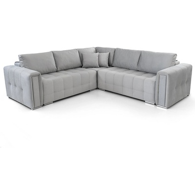 Мебели КАМБО Ъглов диван Мелбърн 2+2 светлосив Solar 03