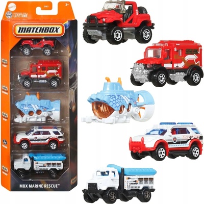 Matchbox Mattel Angličák 5ks MBX Marine Rescue