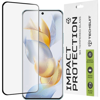 Techsuit Протектор за Honor 90 - 111D Full Cover / Full Glue Glass / 3D Curved Screen - Черен