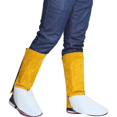 Gamaše na zváranie Strend Pro Industrial, návleky, kožené, 30 cm, pár 2ks