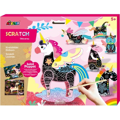 Pohyblivé škrabací obrázky Jednorožci Avenir