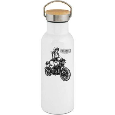 123TRIKO termoska Nebrzdím, přemýšlím (na kozatou buchtu) 500 ml motorka