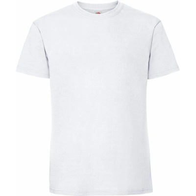 Fruit of the Loom ICONIC 195 T pánské tričko z těžké bavlny bílá