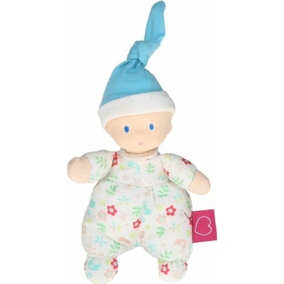 Bonikka Látkový mini panáčik modrý kvietok 15 cm