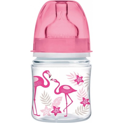 Canpol babies láhev se širokým hrdlem Jungle růžová 120 ml