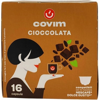Covim Cioccolata 16 бр. кафе капсули, съвместими с Dolce Gusto