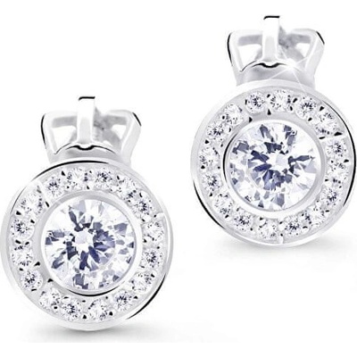 Cutie Jewellery náušnice kôstky s trblietavými zirkónmi Z8028-30-10-X-2
