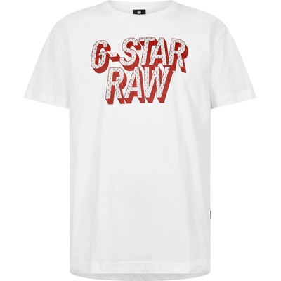 G Star Тениска G Star 3D Dotted Graphic T-Shirt - White