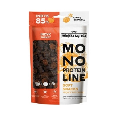 WIEJSKA ZAGRODA Monoproteinové mäkké maškrty pre psov Morčacie 115 g