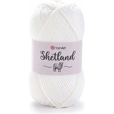 YarnArt pletací příze YarnArt SHETLAND 501 bílá, klasická 100g/220m