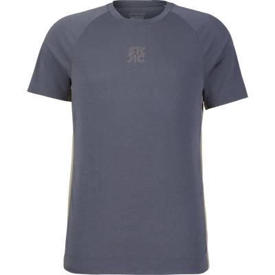Stoic Мъжка фланелка с къс ръкав за колоездене Stoic PerformanceMerino LofsdalenSt. MTB S/S Cycling jersey - Ink Grey / Silent Green (056-4036-0313)
