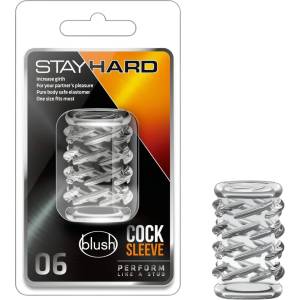 Blush Stay Hard - пенис пръстен с релеф - прозрачен