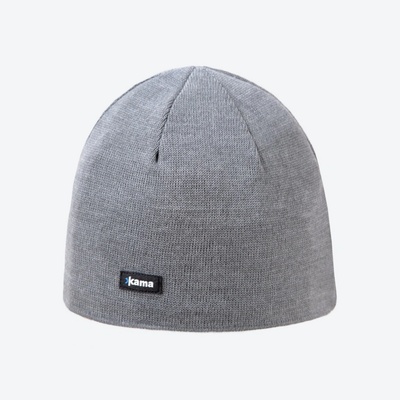 Kama A 02 109 pletená merino čepice světle šedá
