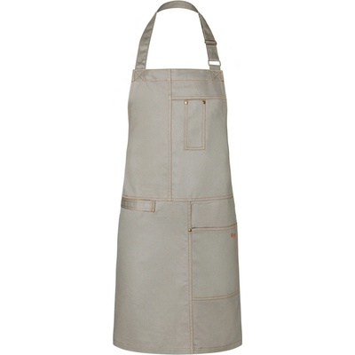 Karlowsky Gastro zástera s trakmi KY113 Stone-Grey 68 x 80 cm