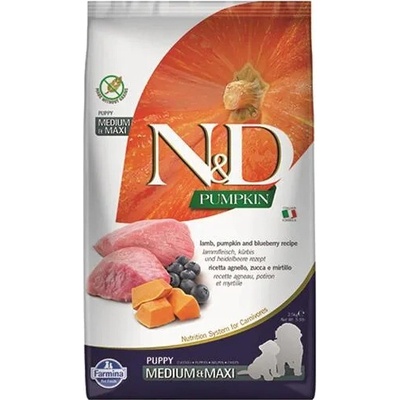 N&D PUMPKIN GF puppy medium & maxi jehněčí & borůvka 2,5 kg