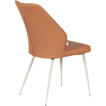 Carmen Трапезен стол laredo 1 y силиконова кожа - тъмнооранжев 20 (b3532146)