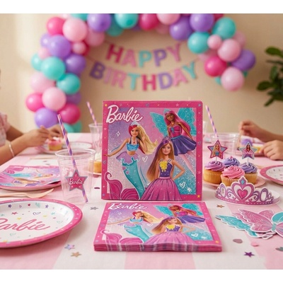 Procos Ubrousky papírové EKO Barbie 20ks 33x33cm