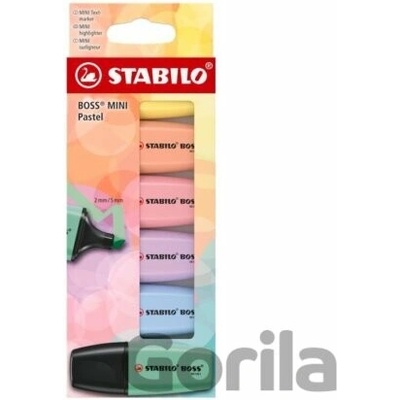 Zvýrazňovač STABILO BOSS MINI Pastel - sada 6 ks - STABILO
