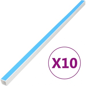 vidaXL Кабелен канал самозалепващ 15x10 мм 10 м PVC (155940)