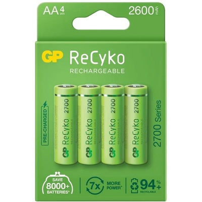 GP Batteries Акумулаторна Батерия GP R6 AA 2700mAh NiMH 4 бр. 270AAHCE-EB4 GP (GP-BR-270AAHCE-EB4)
