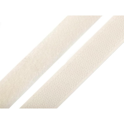 Prima-obchod Suchý zip háček + plyš šíře 20 mm krémový PES/PA, barva Krémová sv.