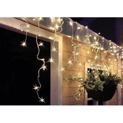 Solight LED vánoční závěs rampouchy 120 LED 3m x 0,7m přívod 6m venkovní teplé bílé světlo paměť časovač 1V40-WW