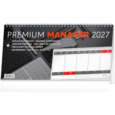 NOTIQUE stolní Premium Manager 32 × 16 cm 2027